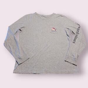 Vineyard Vines Santa Whale Christmas Long Sleeve Tee – Women’s M – EUC